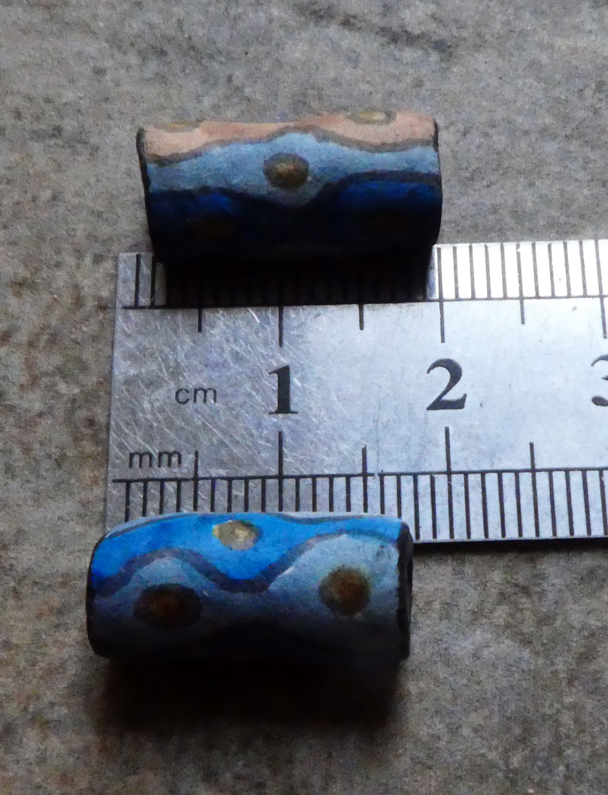 Ceramic Inky Tube Bead Earring Charms #6