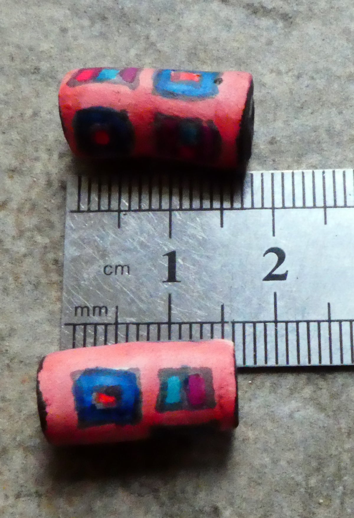 Ceramic Inky Tube Bead Earring Charms #7