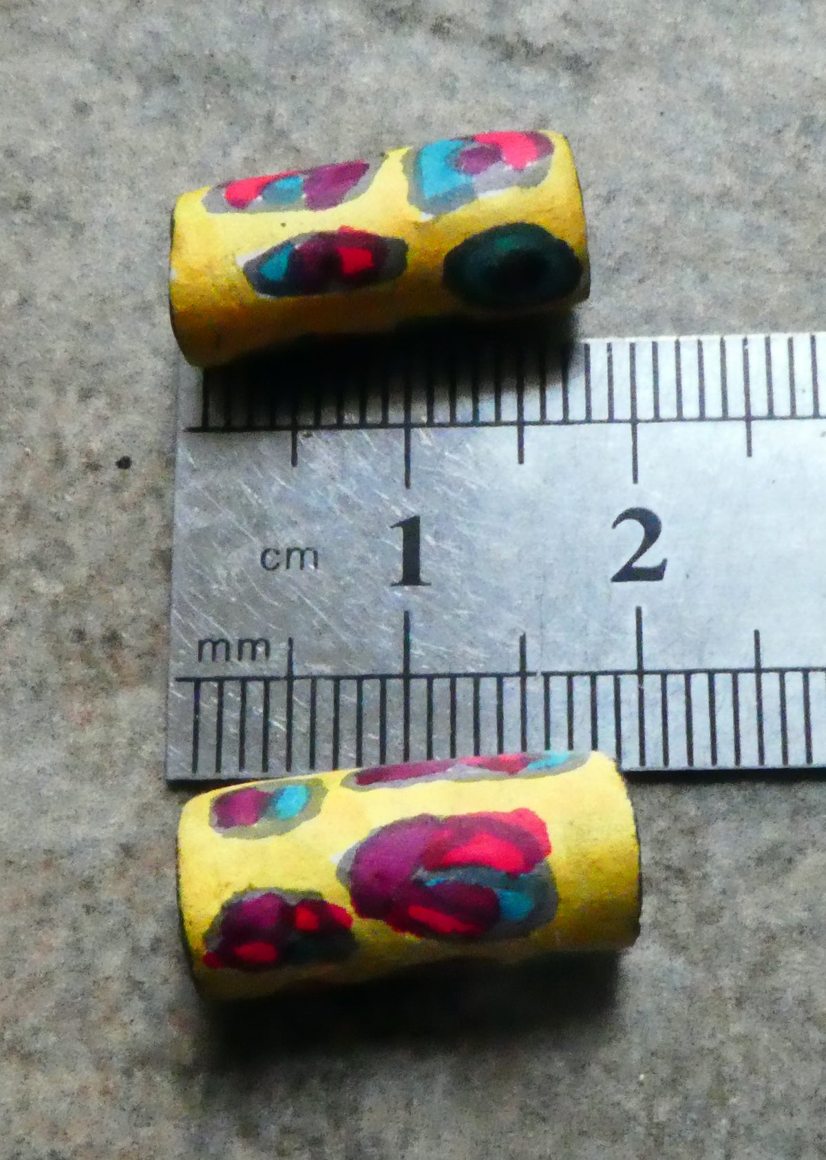 Ceramic Inky Tube Bead Earring Charms #8