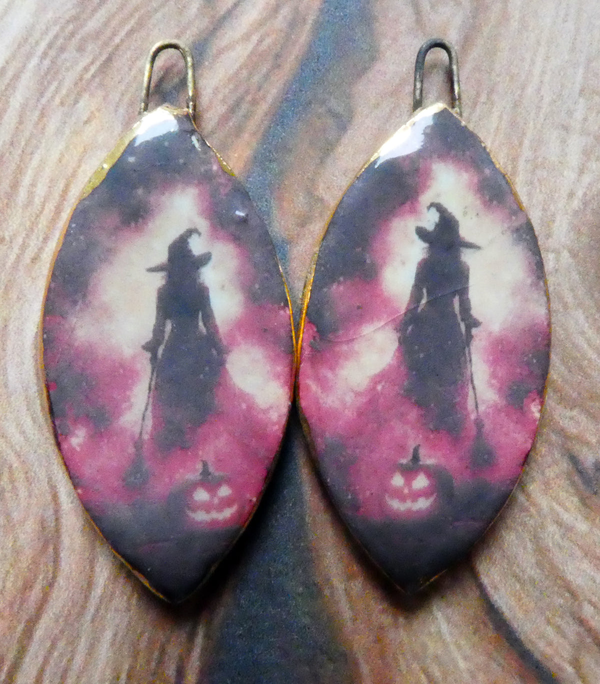 Ceramic Witch Decal Charms #8