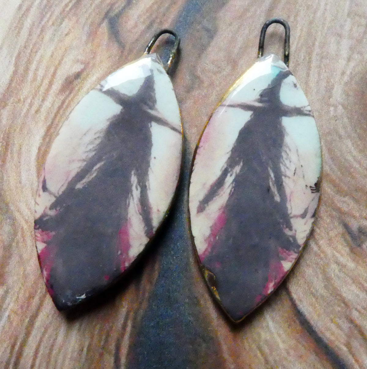 Ceramic Witch Decal Charms #9