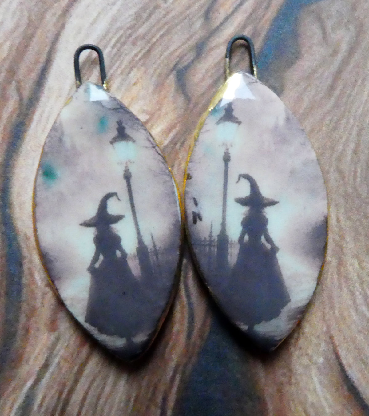 Ceramic Witch Decal Charms #10