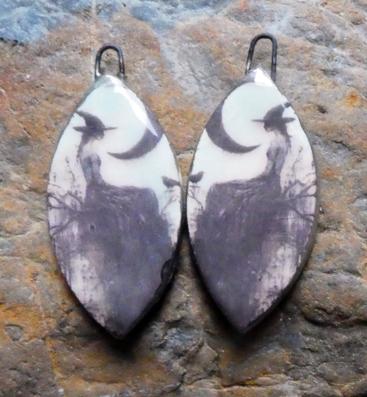Ceramic Witch Decal Charms #11