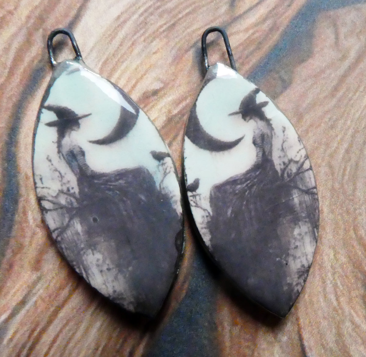 Ceramic Witch Decal Charms #11