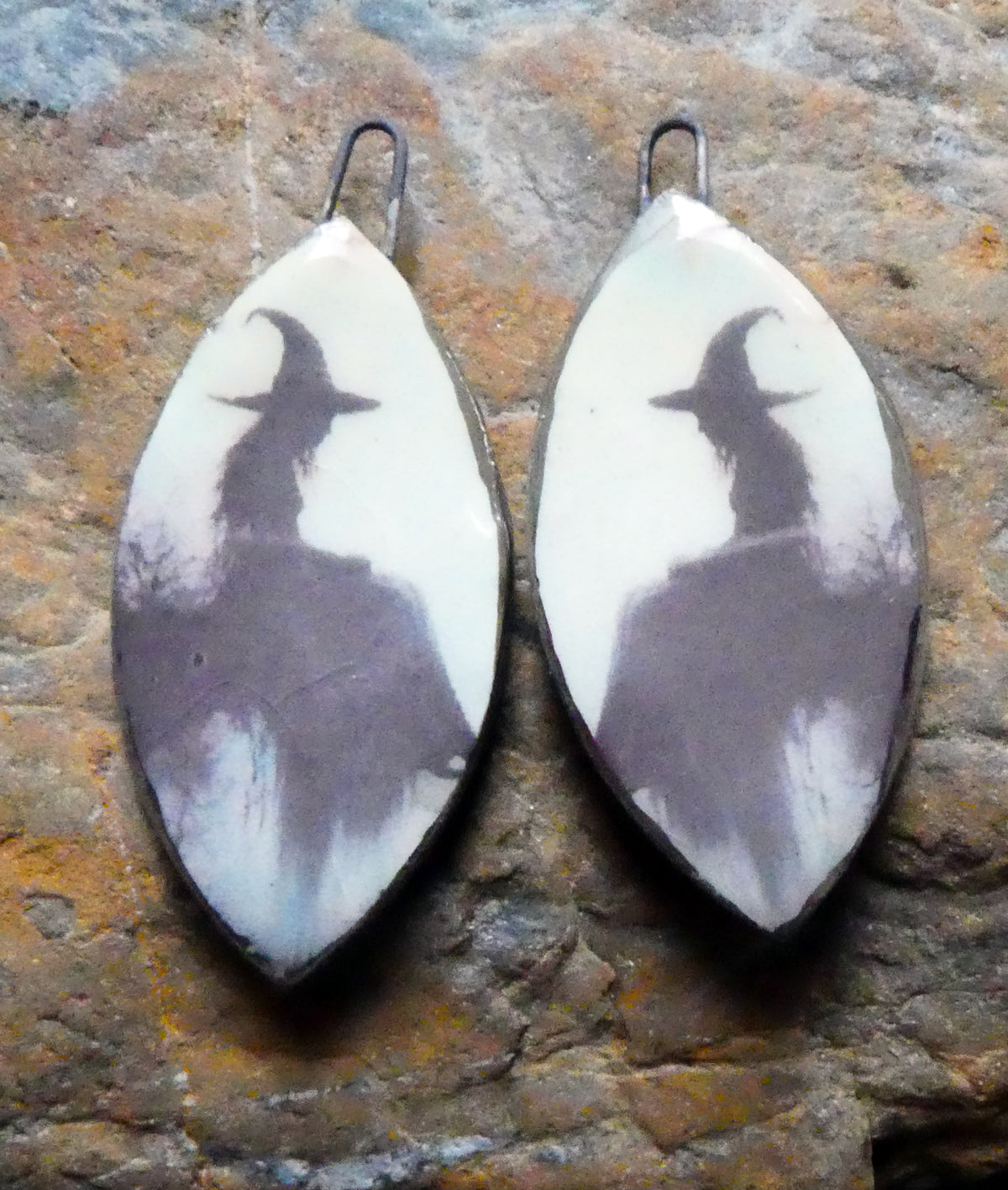 Ceramic Witch Decal Charms #12