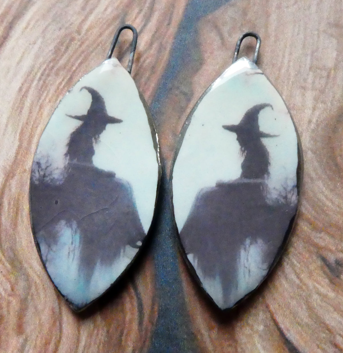 Ceramic Witch Decal Charms #12