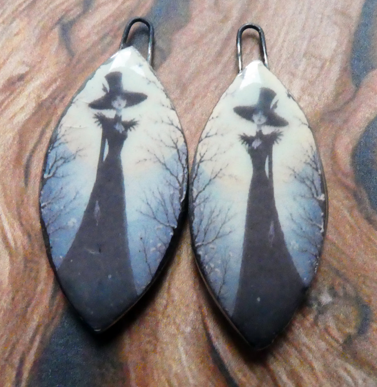 Ceramic Witch Decal Charms #13