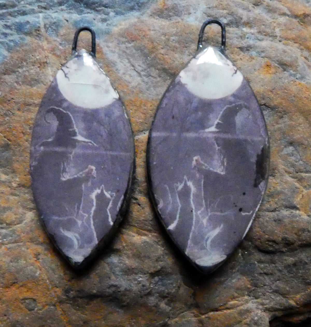 Ceramic Witch Decal Charms #16