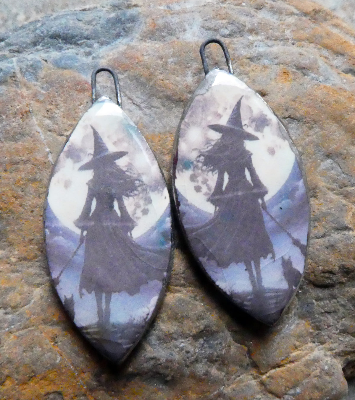 Ceramic Witch Decal Charms #17