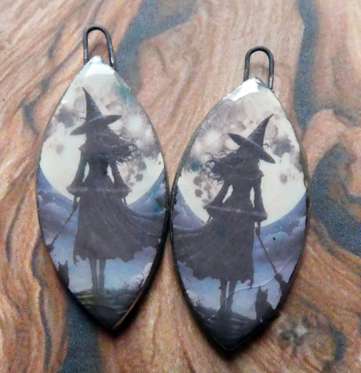 Ceramic Witch Decal Charms #17