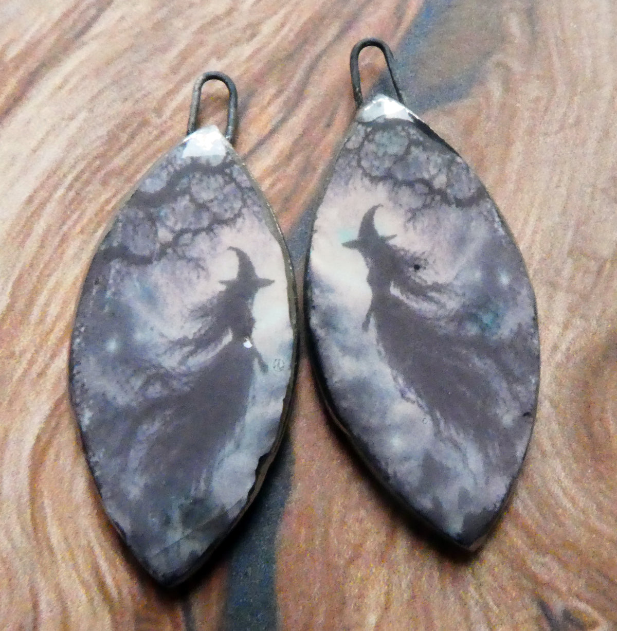 Ceramic Witch Decal Charms #18