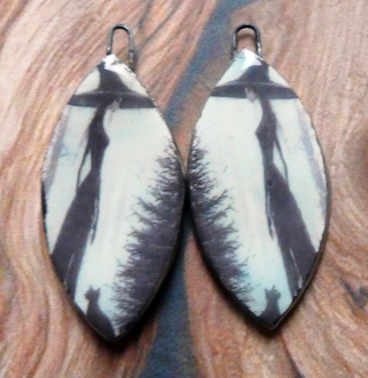 Ceramic Witch Decal Charms #19