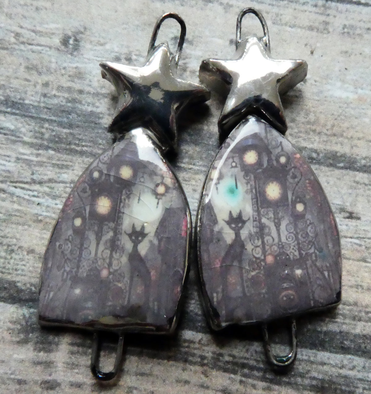 Ceramic Winter Scene Decal Arch Connectors - #14