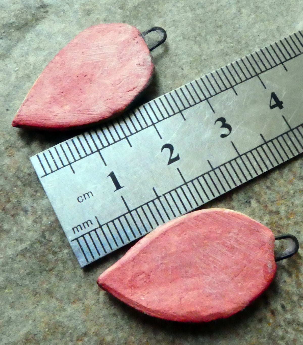 Ceramic Inky Leaf Earring Charms