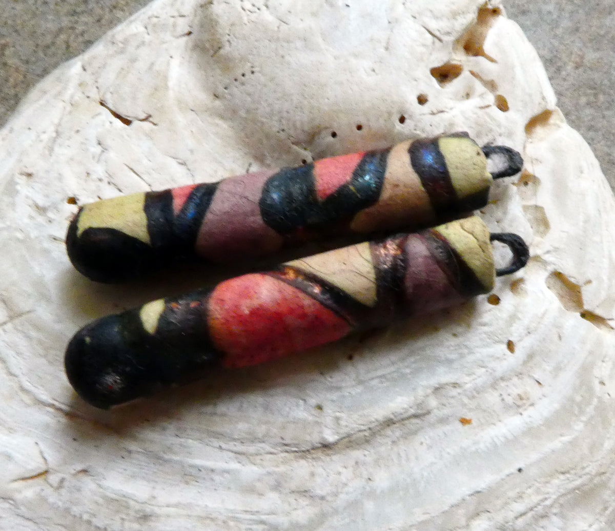 Ceramic Scorchy Copper Stick Charms - Browns