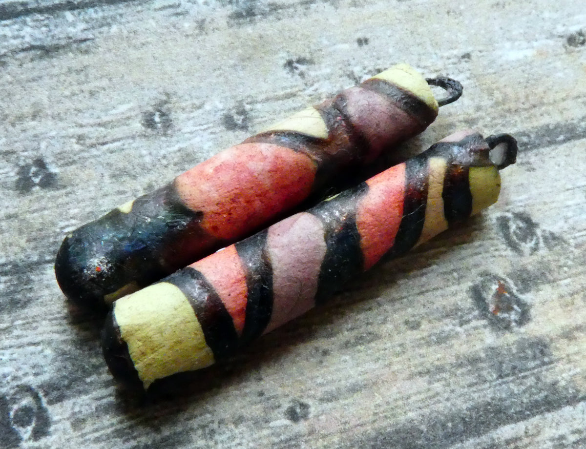 Ceramic Scorchy Copper Stick Charms - Browns
