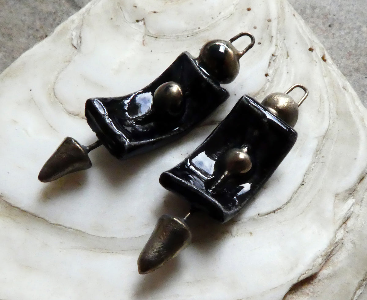 Ceramic Curvy Spike Charms - Constellation