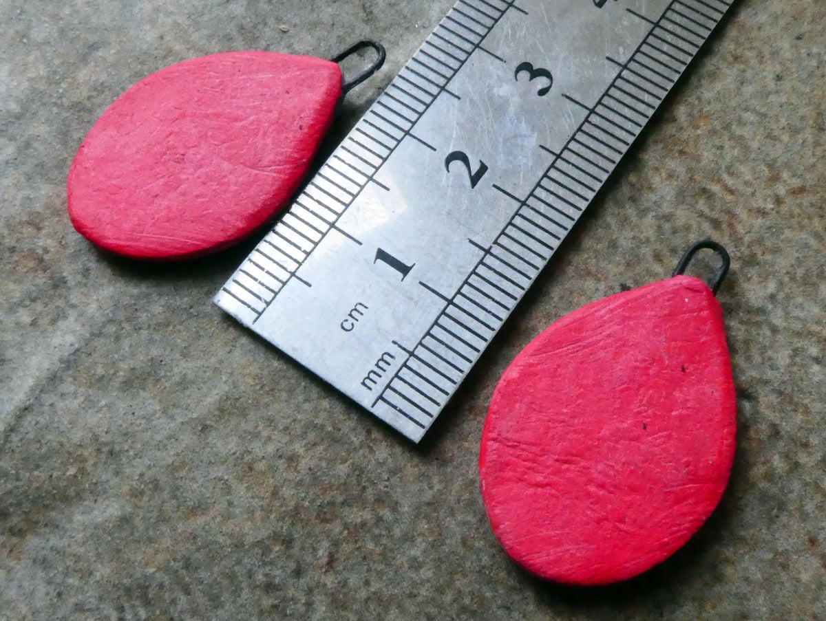 Ceramic Inky Teardrop Earring Charms - Rainbow #1