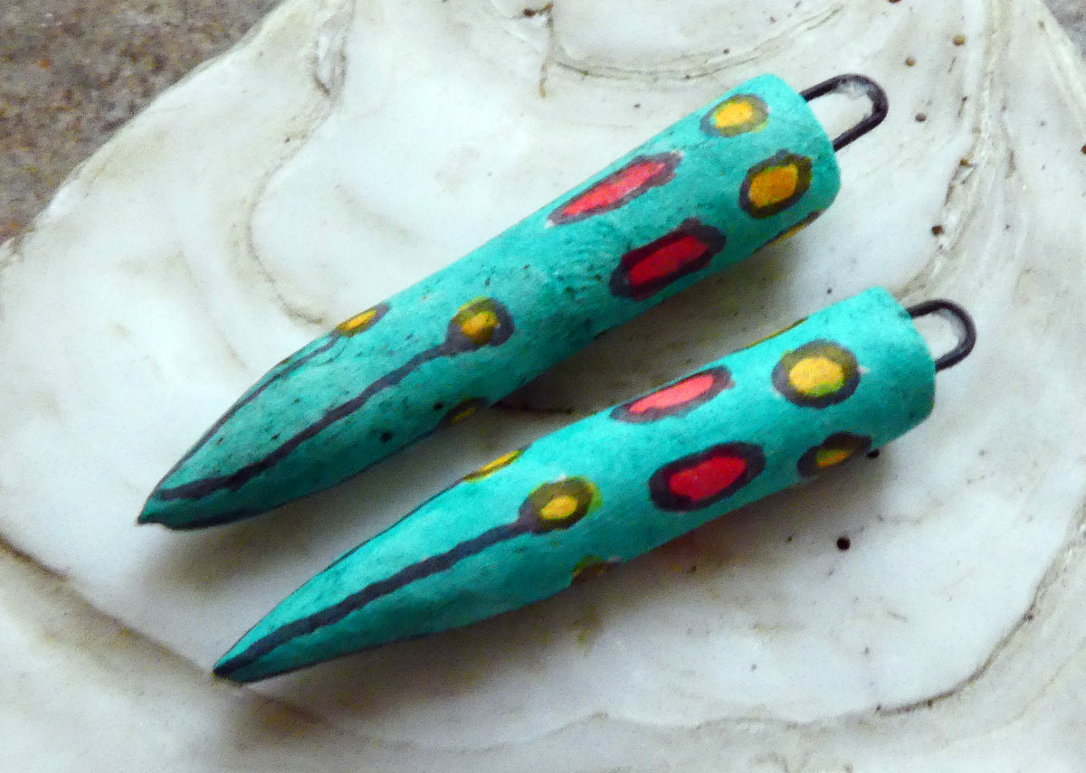 Ceramic Inky Pencil Earring Charms #4