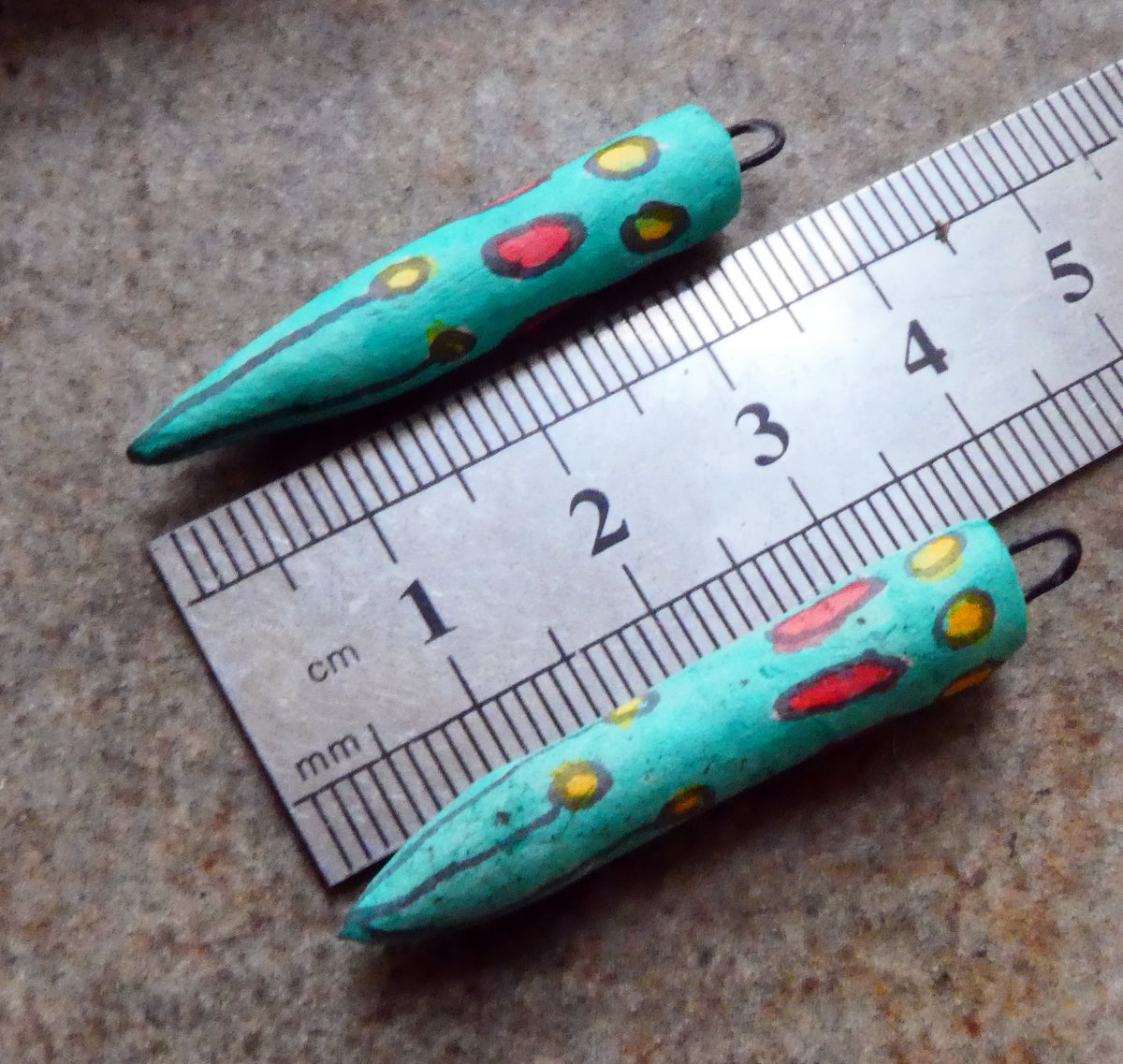 Ceramic Inky Pencil Earring Charms #4