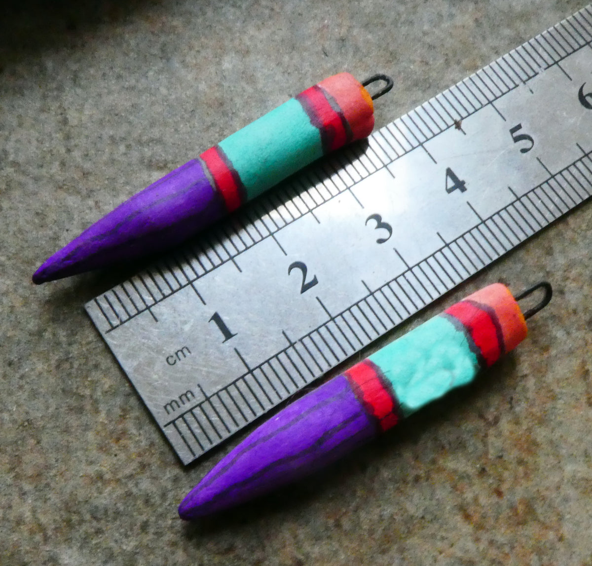 Ceramic Inky Pencil Earring Charms #5