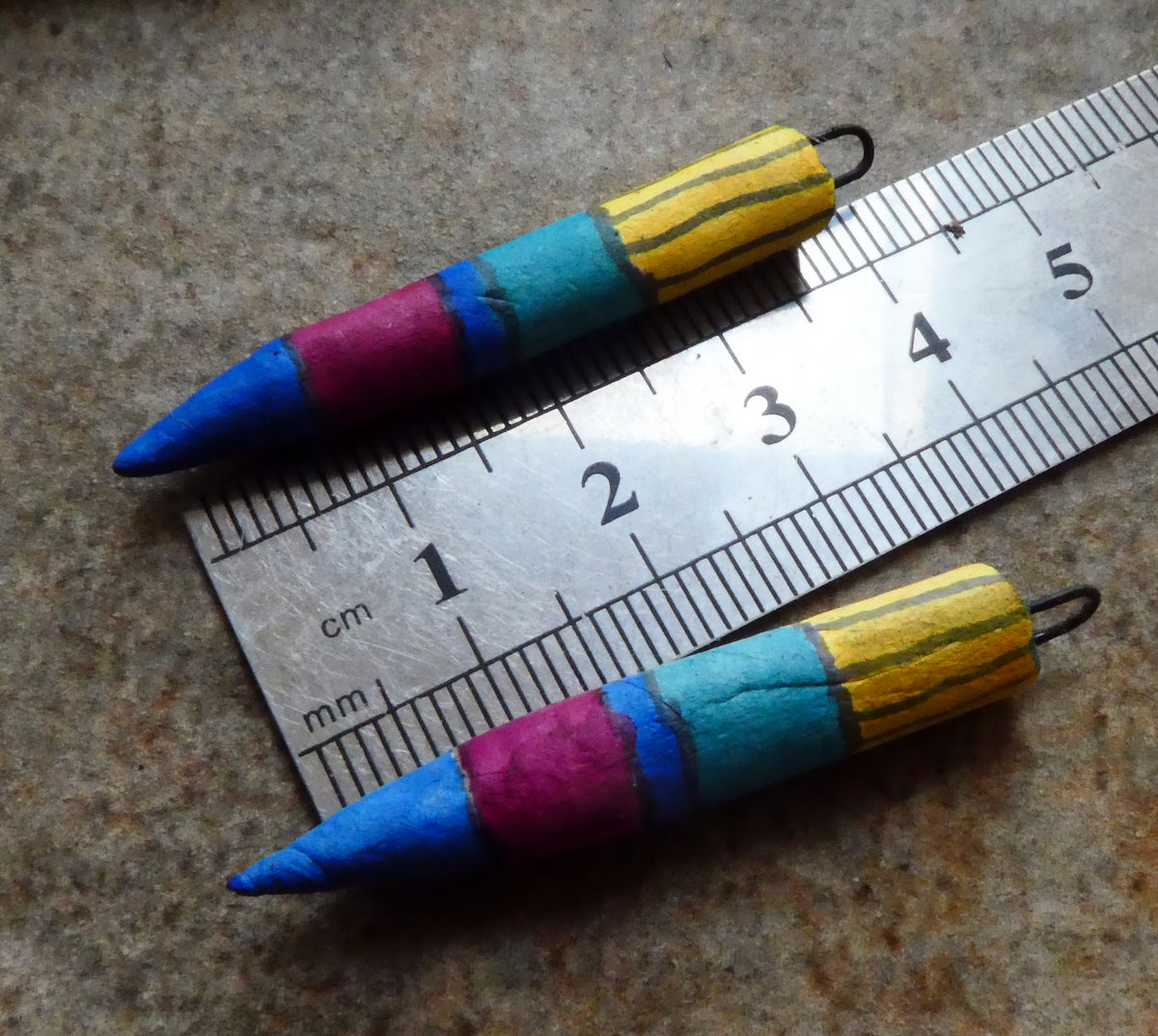 Ceramic Inky Pencil Earring Charms #6