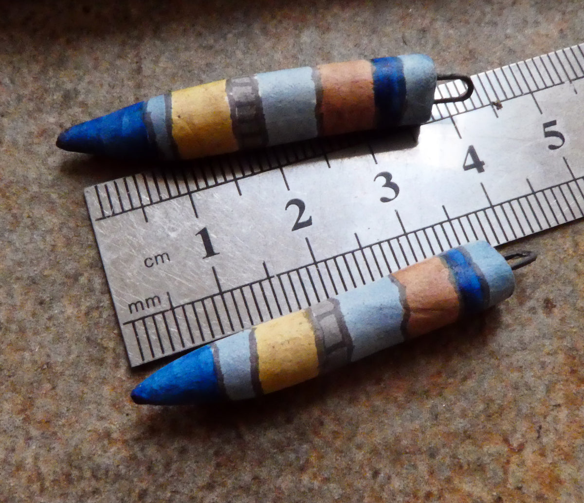 Ceramic Inky Pencil Earring Charms #7