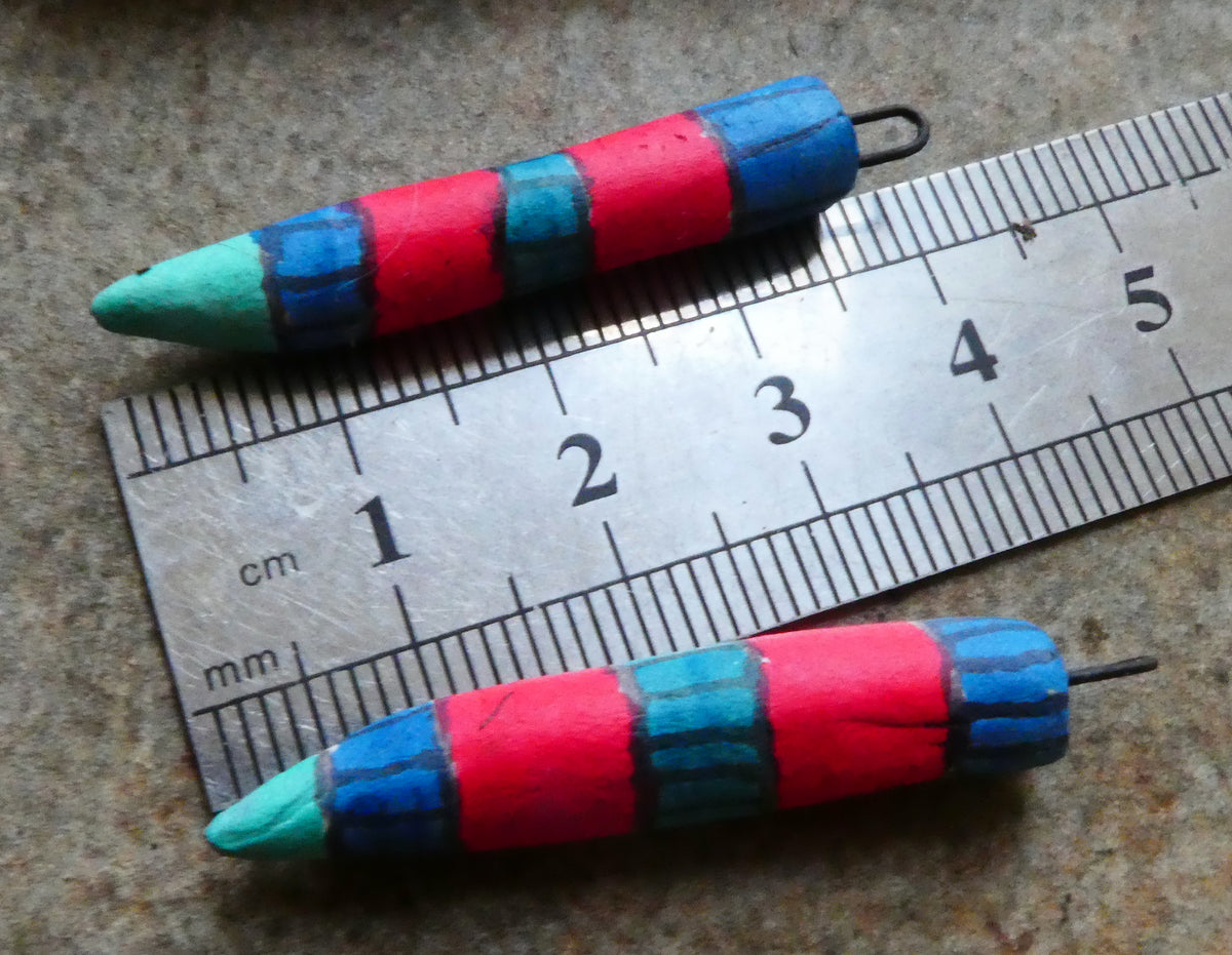 Ceramic Inky Pencil Earring Charms #8