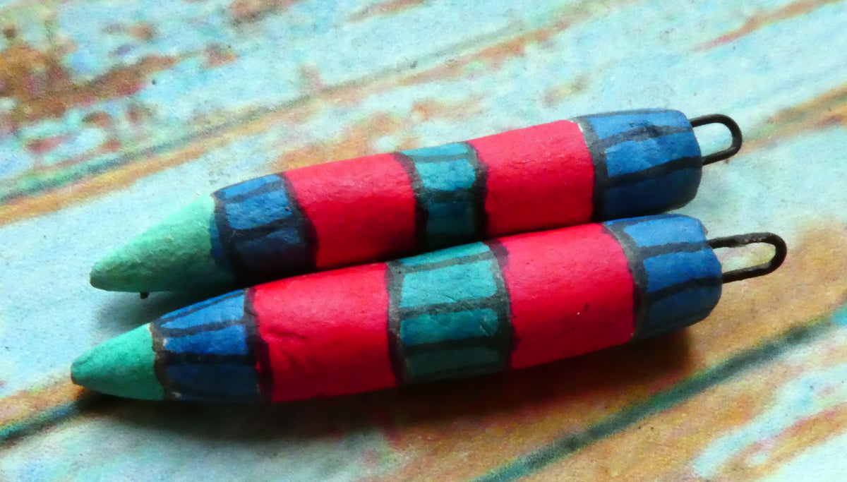 Ceramic Inky Pencil Earring Charms #8