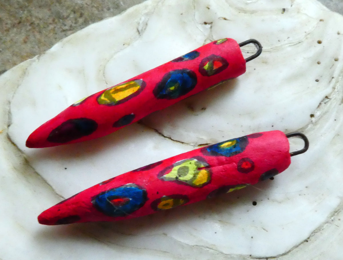 Ceramic Inky Pencil Earring Charms #10