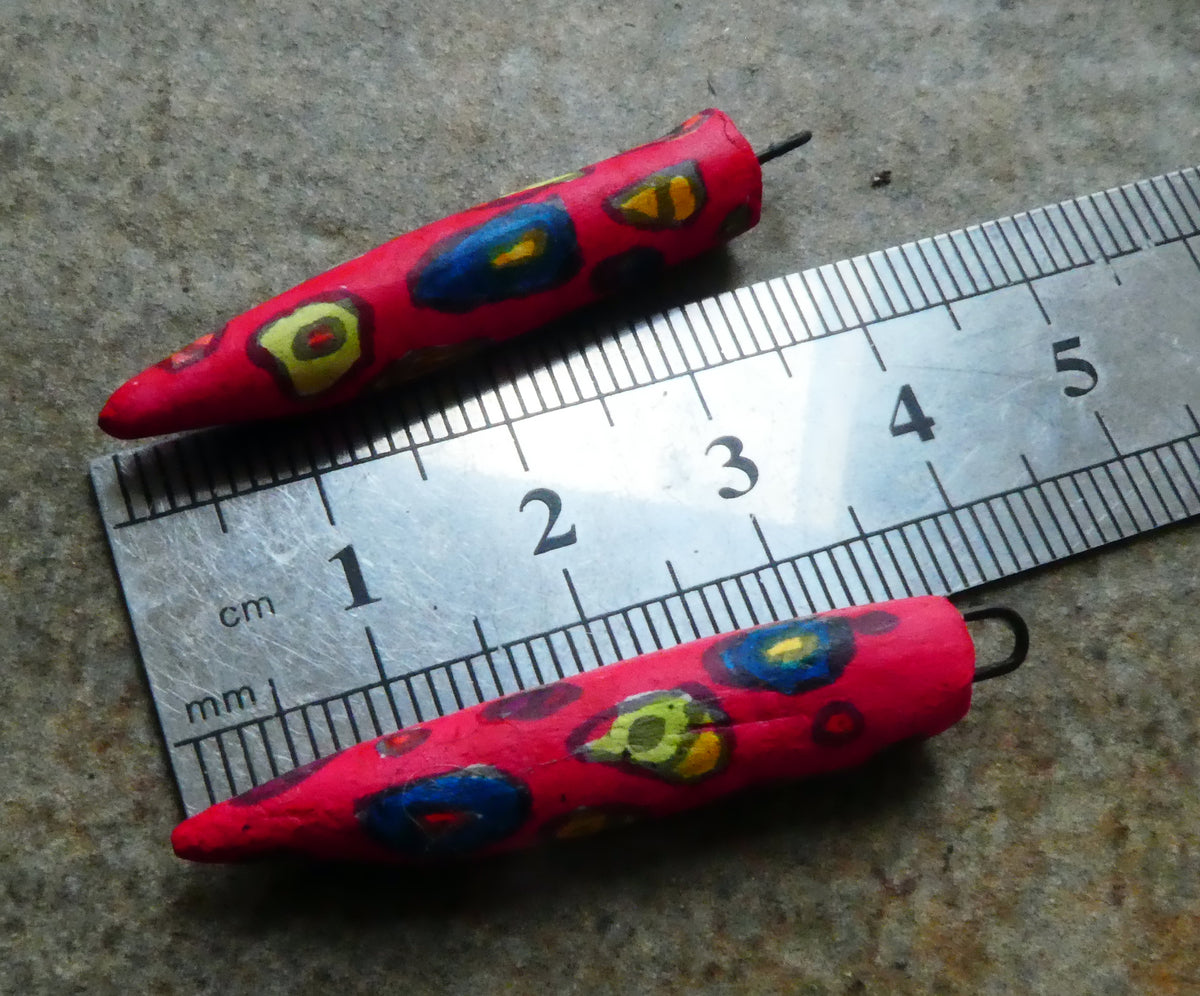 Ceramic Inky Pencil Earring Charms #10