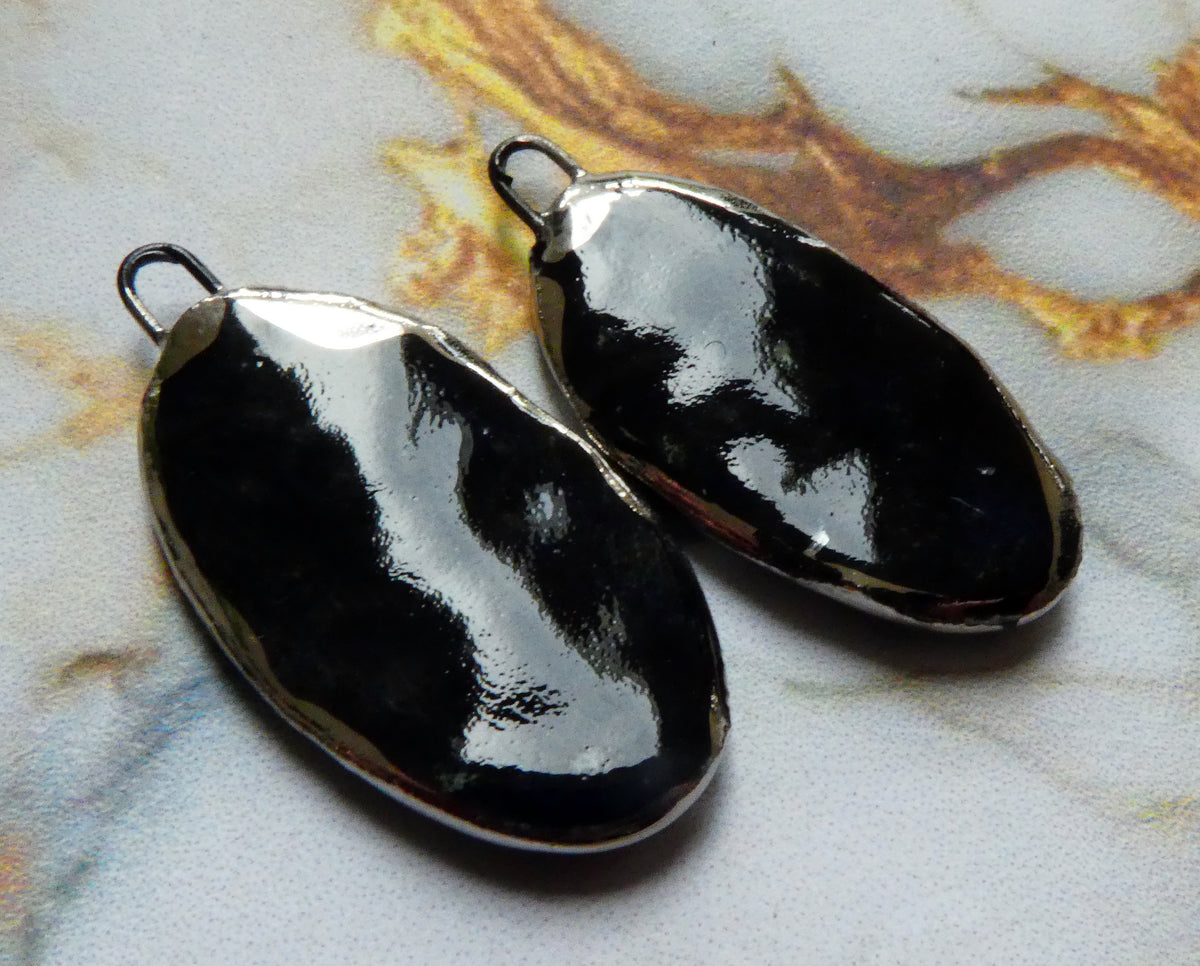 Ceramic Lustre Rimmed Sliver Charms - Constellation
