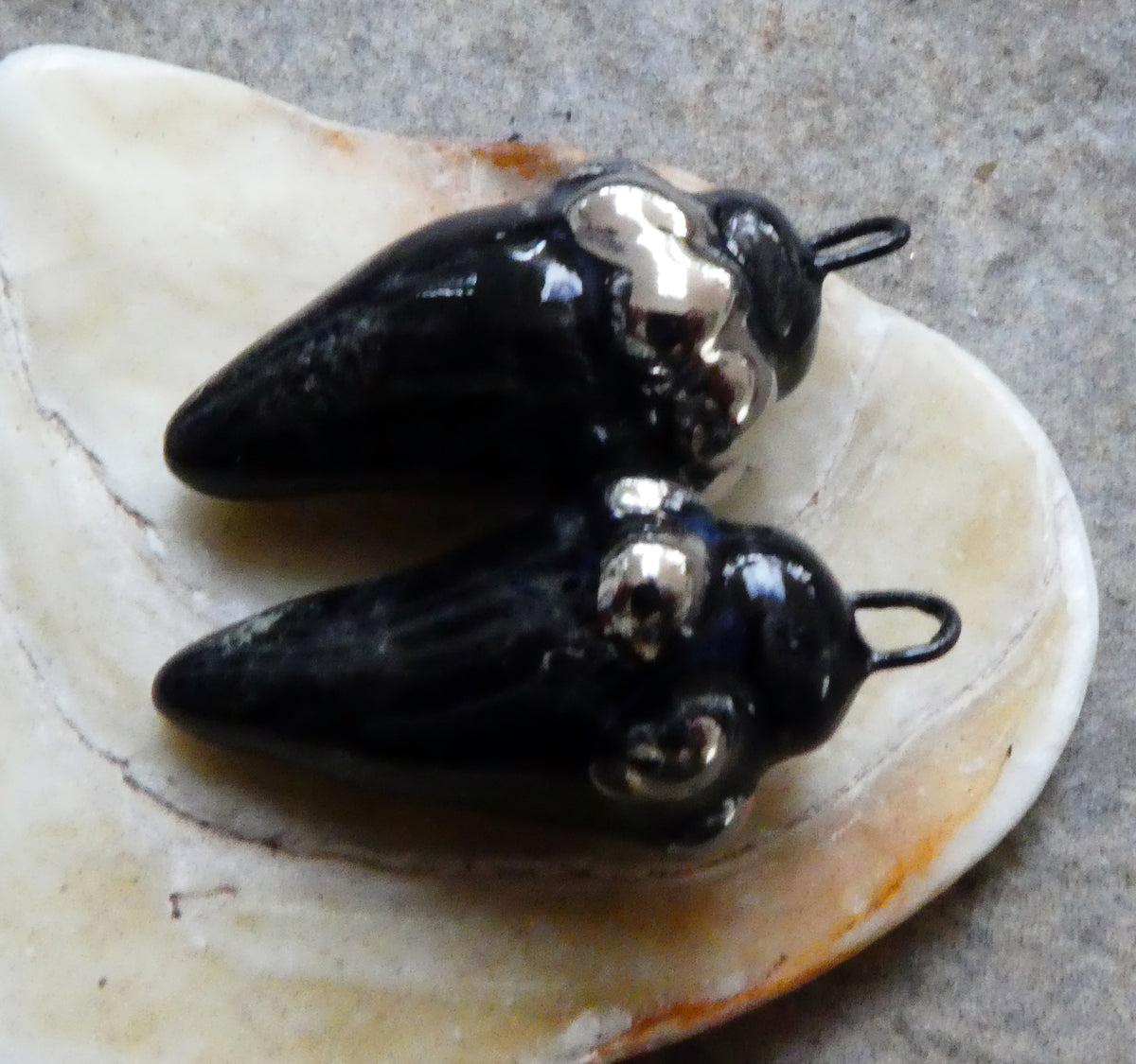 Ceramic Lustre Specked Pointy Charms - Constellation