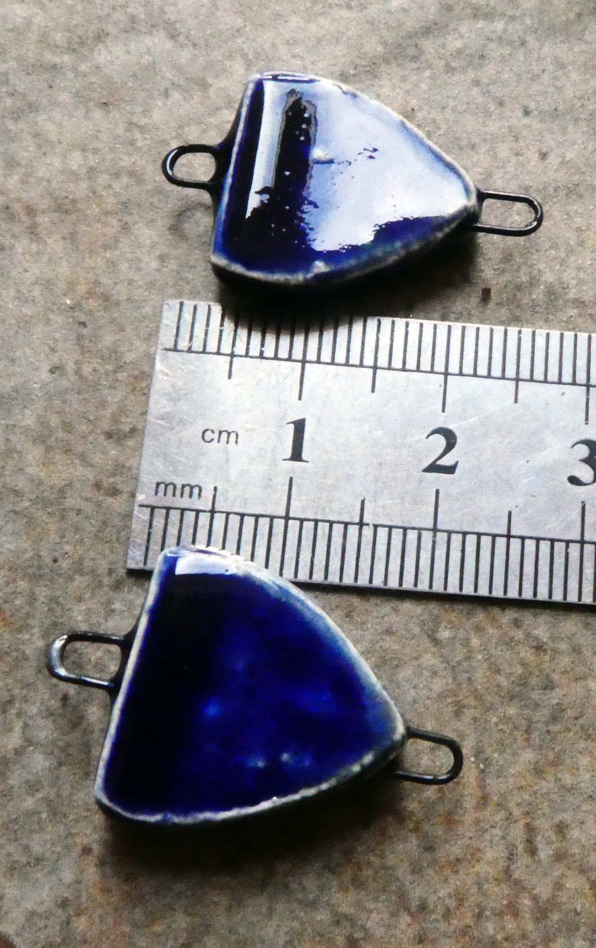 Ceramic Shrine Connectors - Mirror Blue