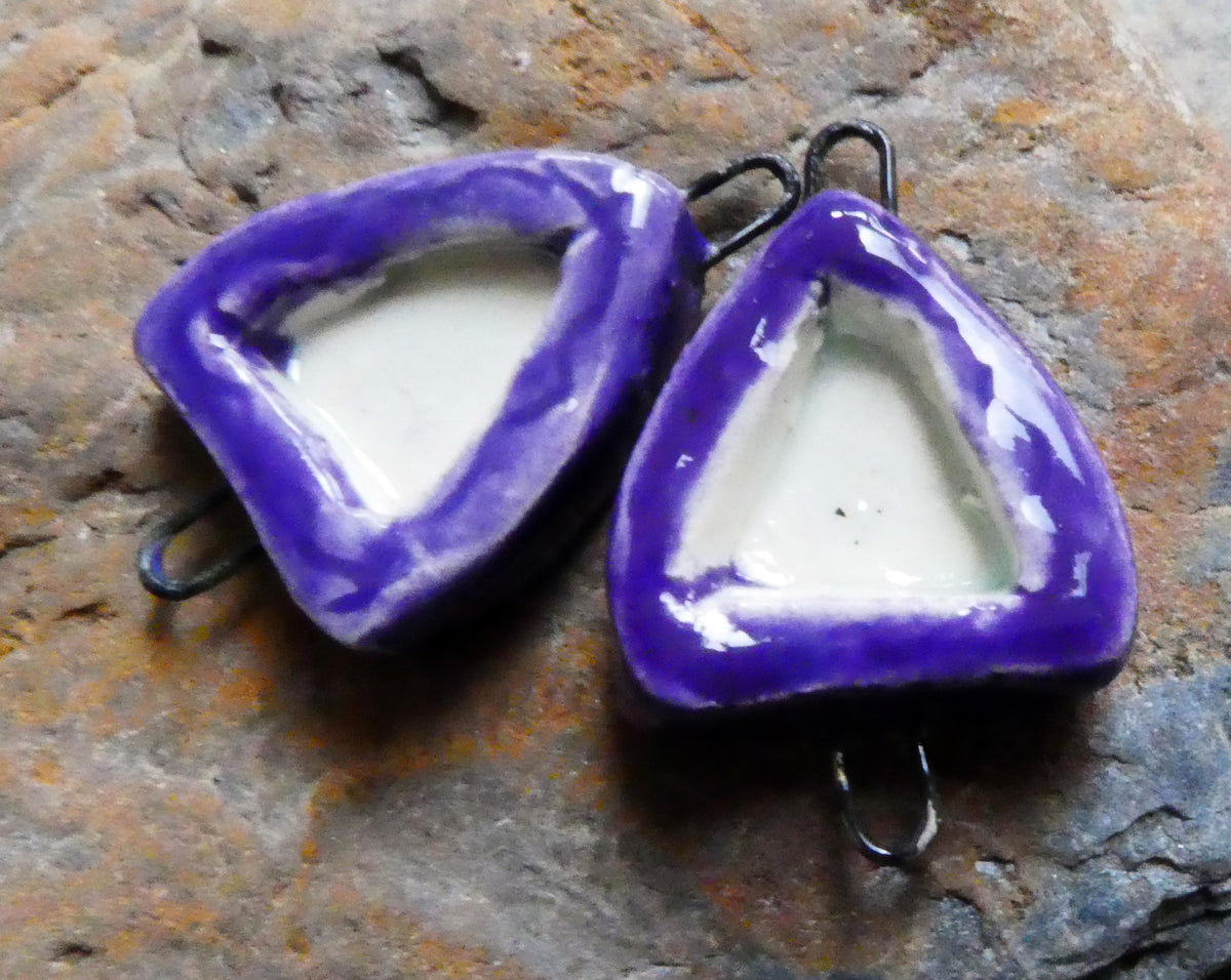 Ceramic Shrine Connectors -Dark Purple
