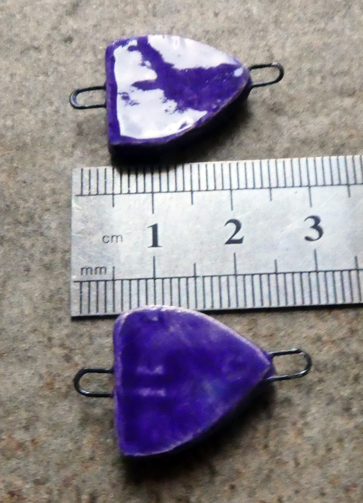 Ceramic Shrine Connectors -Dark Purple