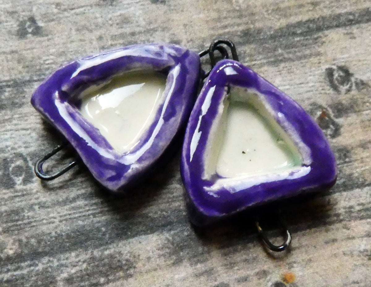 Ceramic Shrine Connectors -Dark Purple