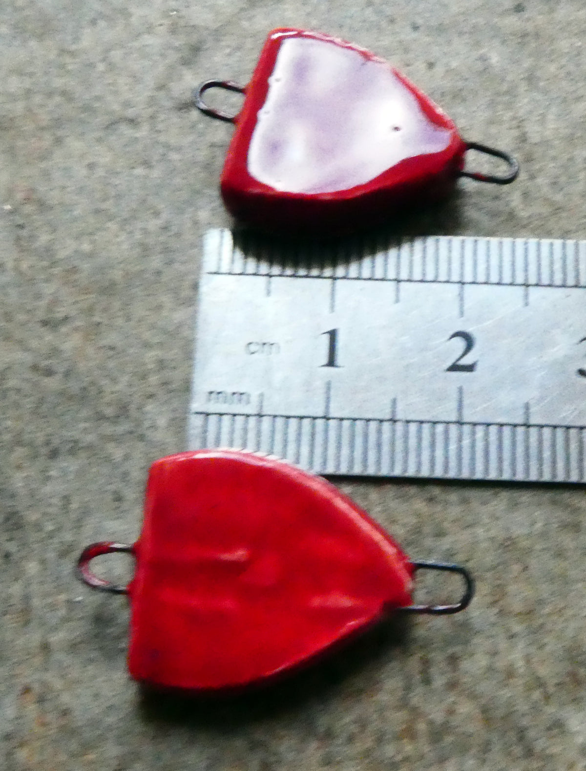 Ceramic Shrine Connectors -Red
