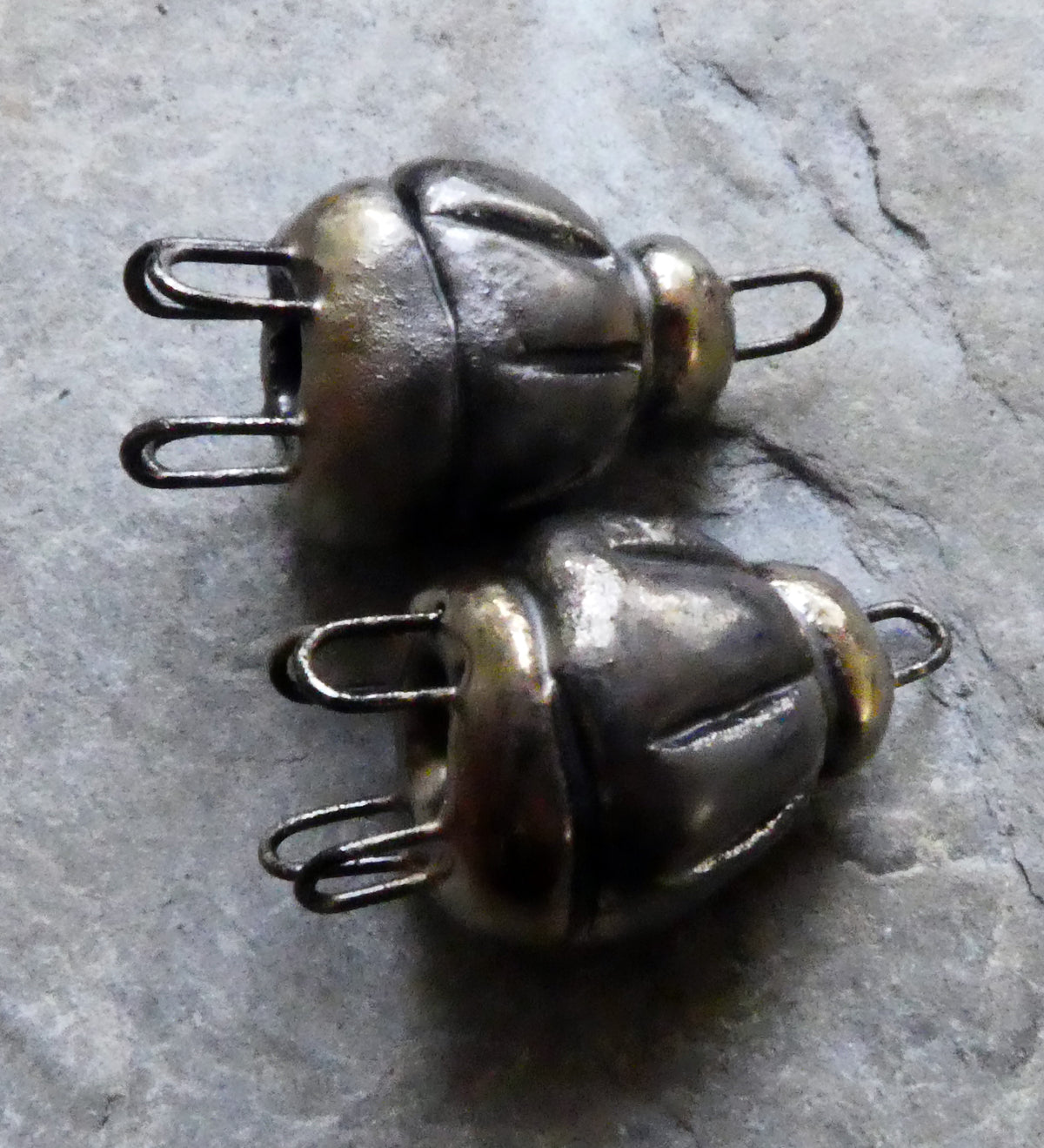 Ceramic Kuchi Cap Connectors -Pewter