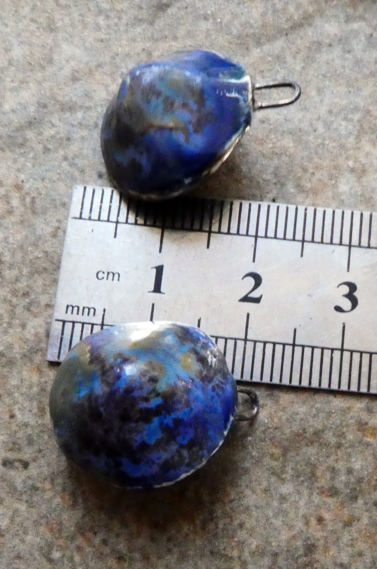 Ceramic Lustre Rimmed Coiled Charms - Outer Galaxy