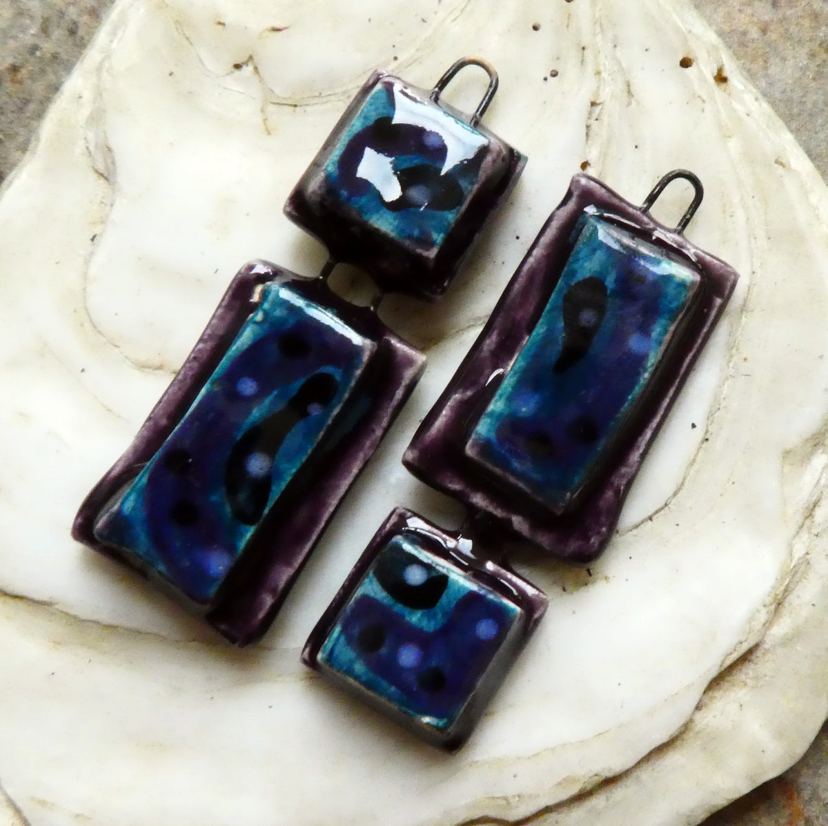 Ceramic Asymmetric Moulded Dangles #7
