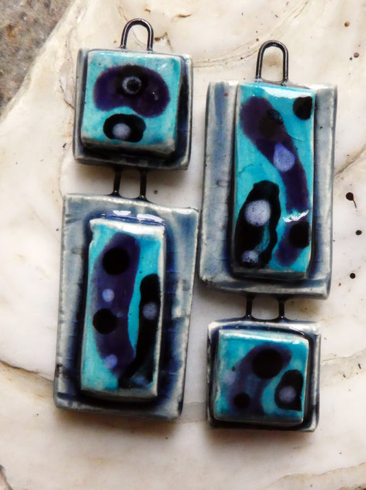 Ceramic Asymmetric Moulded Dangles #8