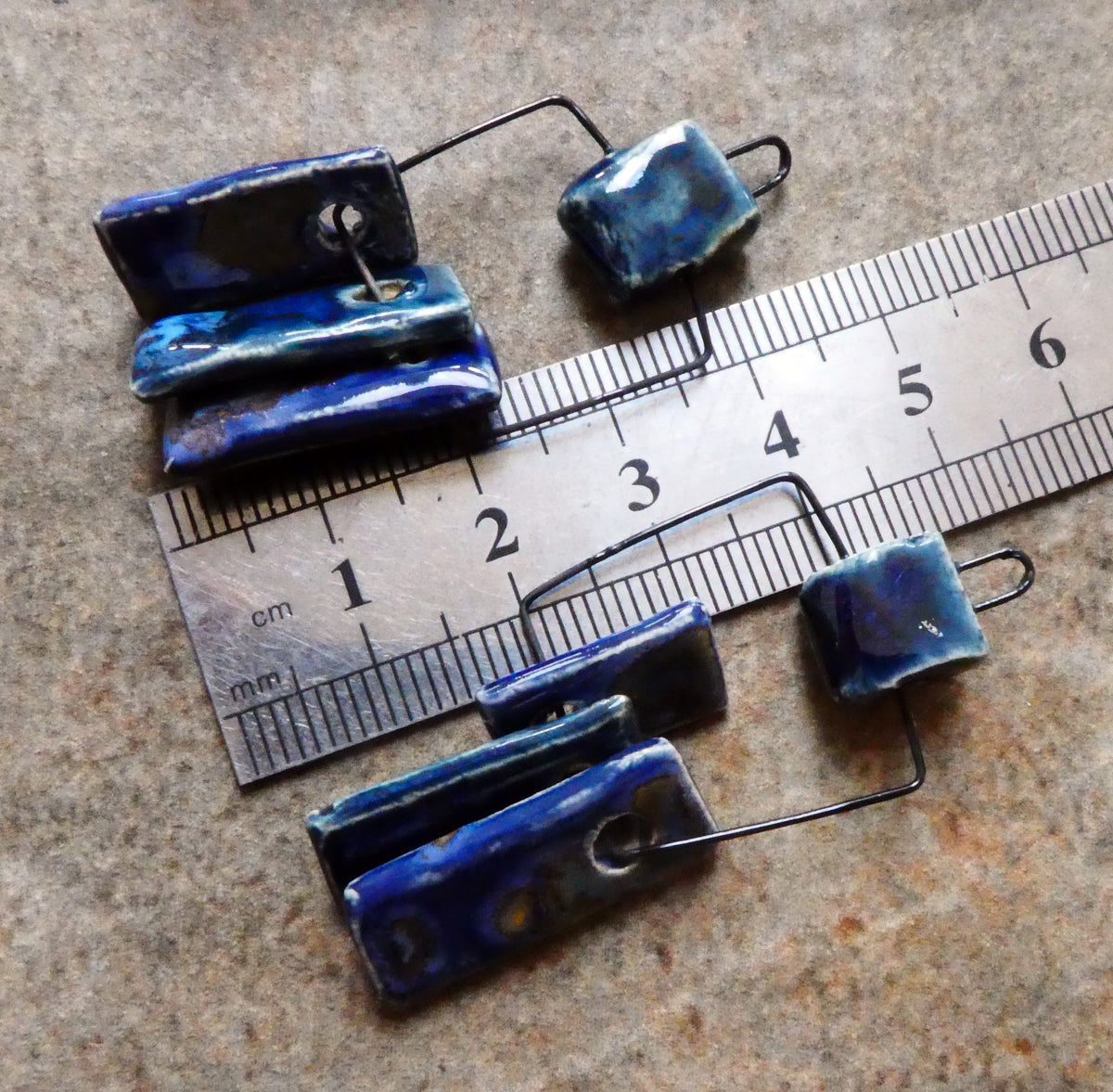 Ceramic Hoopy Shard Cluster Dangles #3