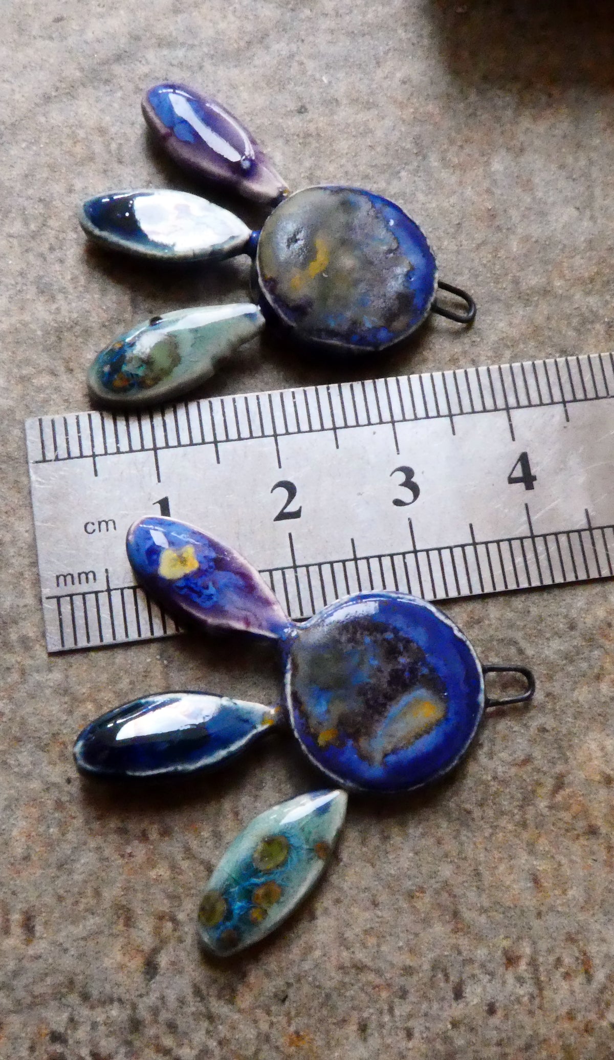 Ceramic Falling Petals Charms #1