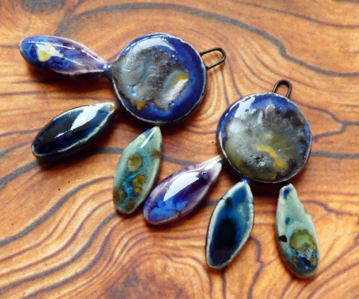 Ceramic Falling Petals Charms #1