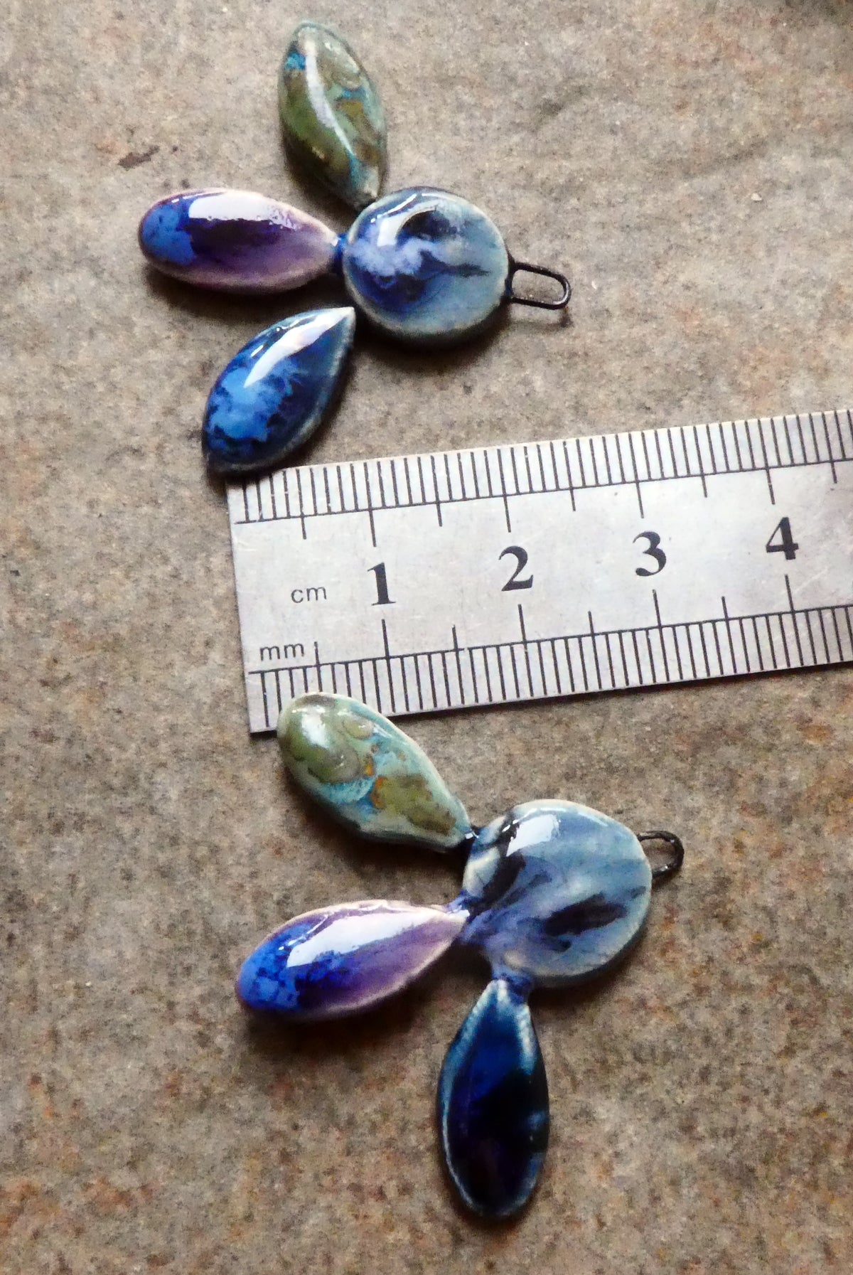Ceramic Falling Petals Charms #2