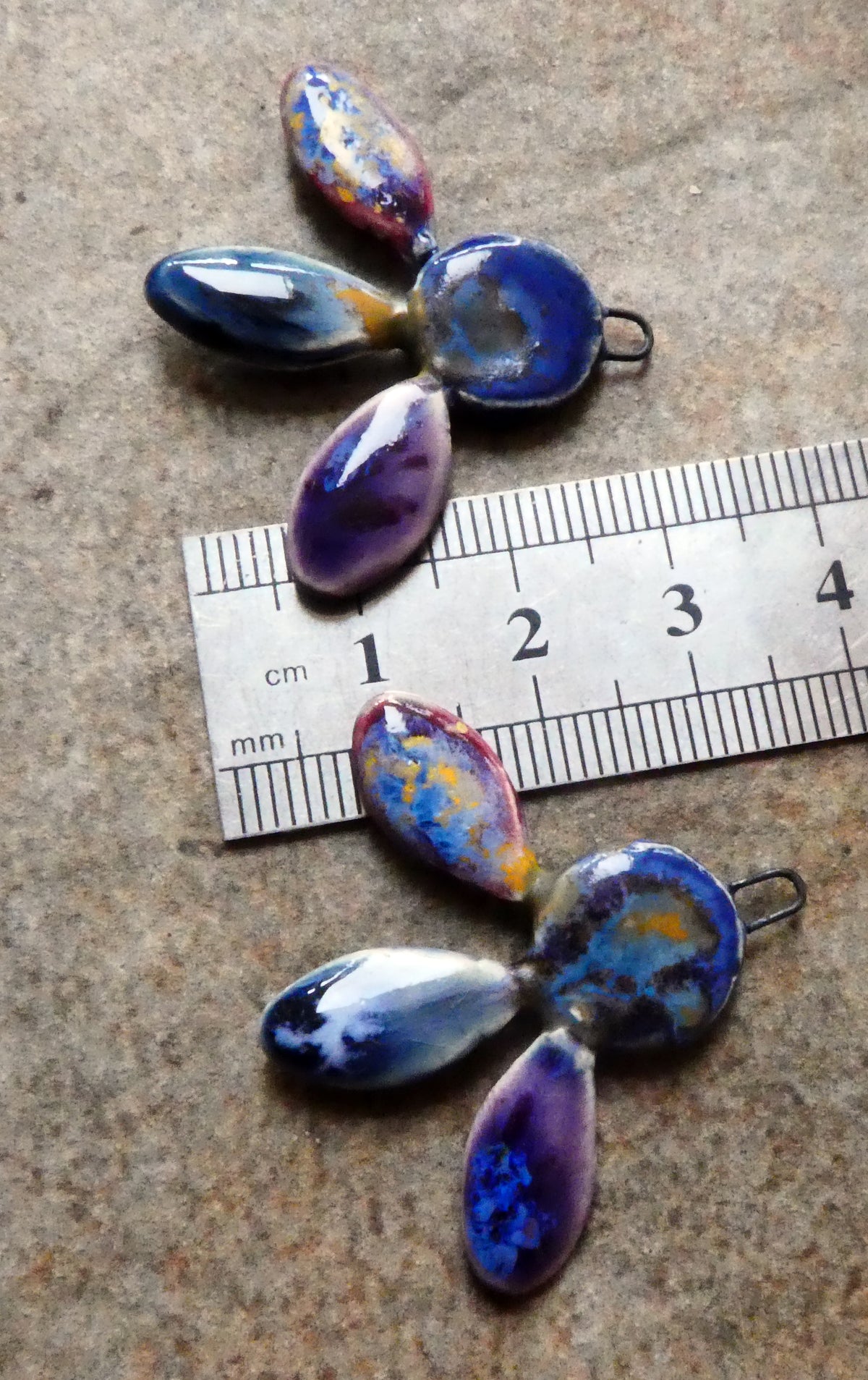 Ceramic Falling Petals Charms #6