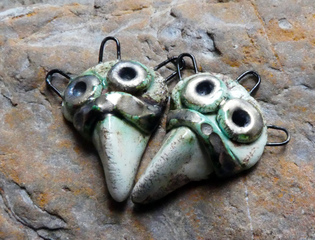 Ceramic Bird Beak Charms #2