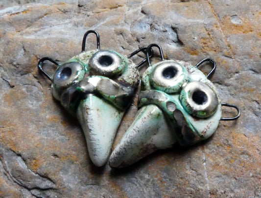 Ceramic Bird Beak Charms #2
