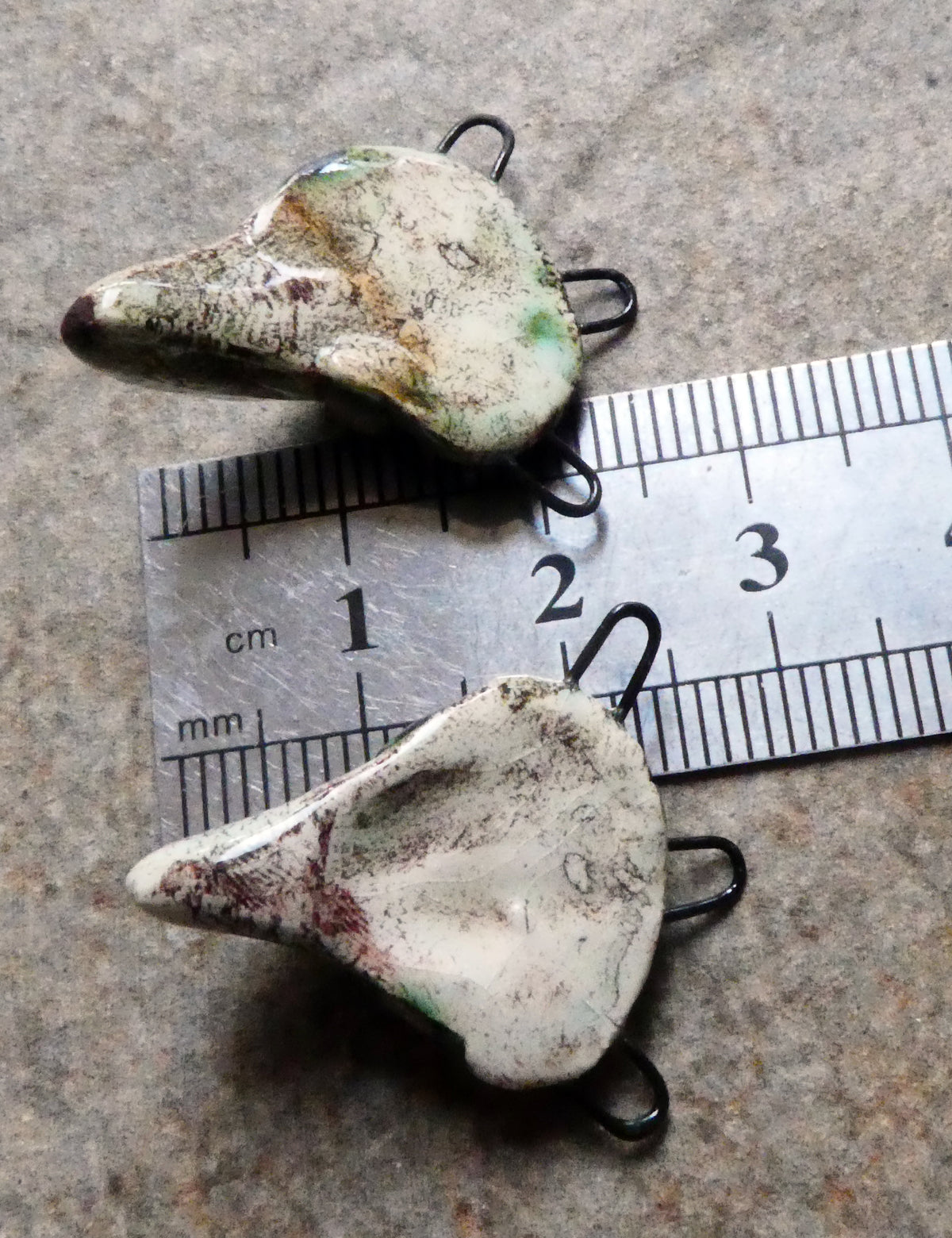 Ceramic Bird Beak Charms #2